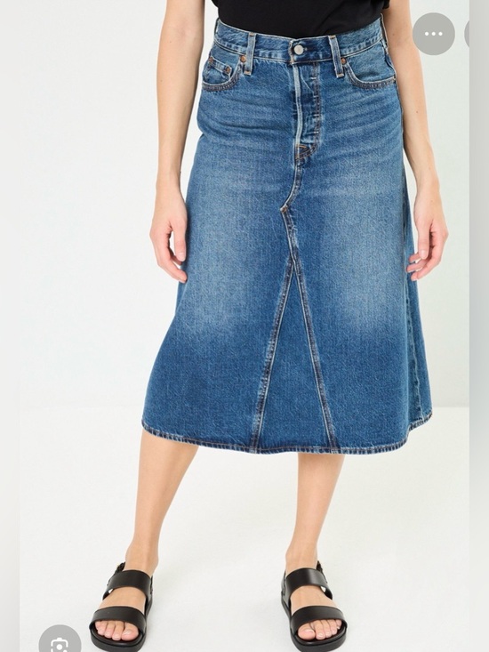 Levi's Dresses & Skirts - Levi’s Falda A-Line Decon Denim Skirt Size 34